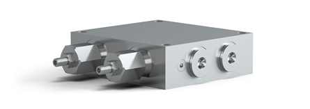 Il blocco di controllo quando la testa di bloccaggio Ratio-Clamp® è montata su un cilindro idraulico.