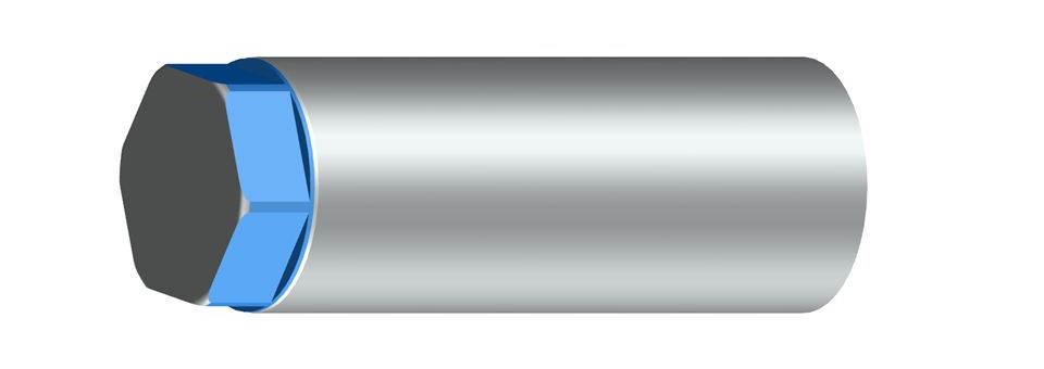 Esagono sull'estremità dello stelo pistone