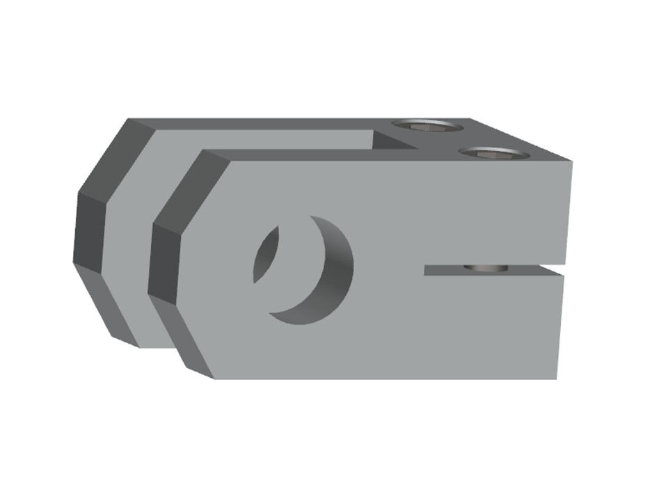 Testa a forcella per steli pistone