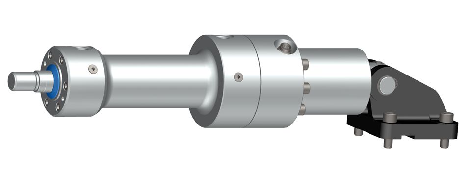 Fissaggio del cilindro sul lato pistone