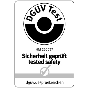 Per l'impiego su presse idrauliche e macchine per lo stampaggio a iniezione, l'unità di bloccaggio Ratio-Clamp® è prevista nella versione con certificazione DGUV Test.