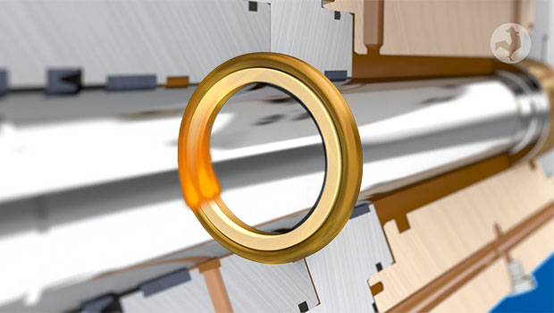 Cilindro idraulico a impulsi con Servoseal® - Guarnizione con anello di ritegno in carbonio